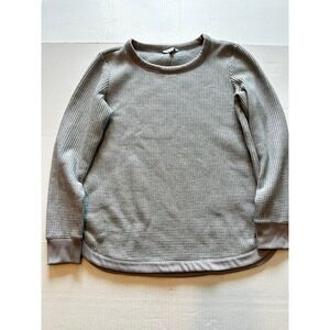 LL Bean Sweater Womens M Signature Brushed Back Waffle Pullover 511013